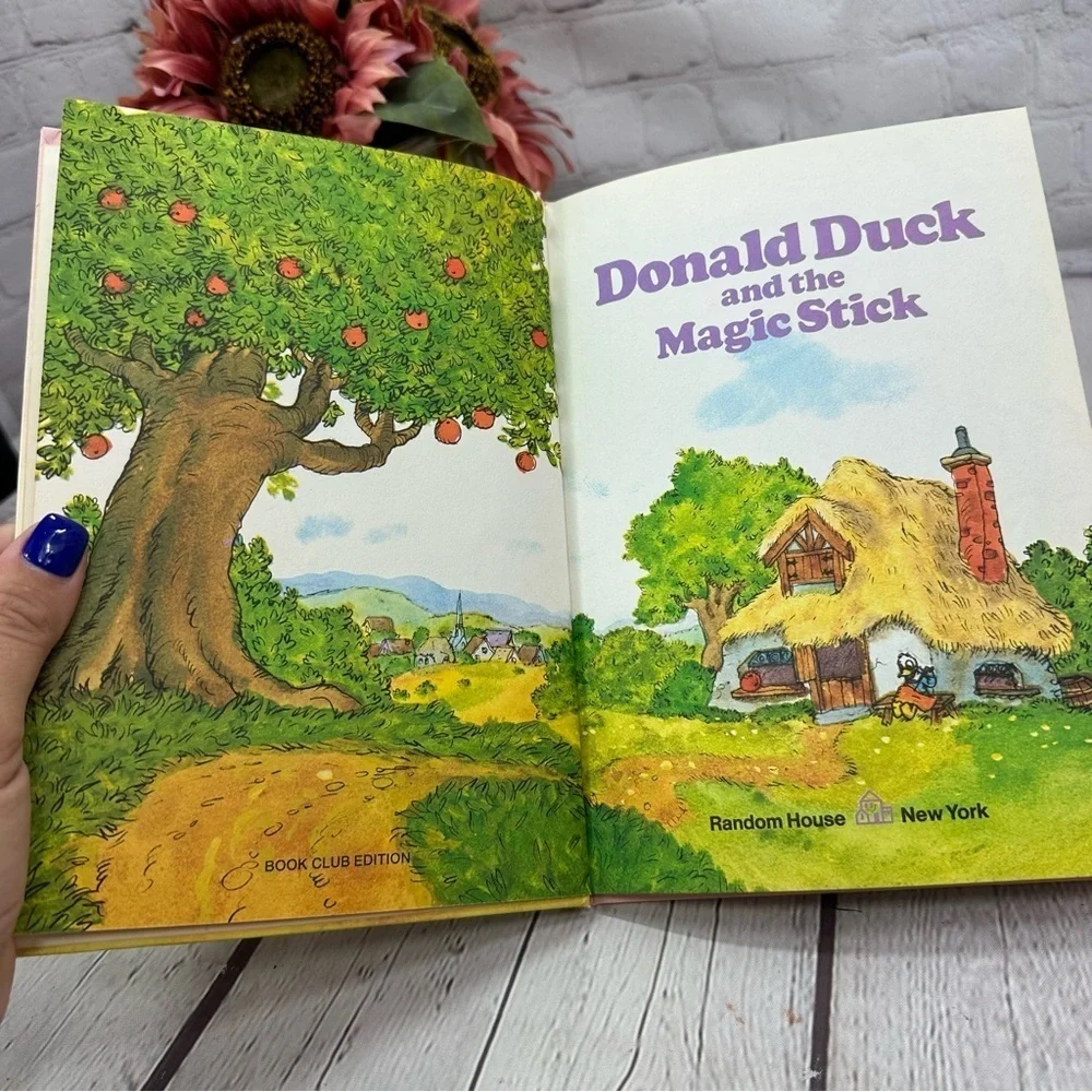 vintage 1974 disney Donald Duck and the Magic Stick hard Book fandom
